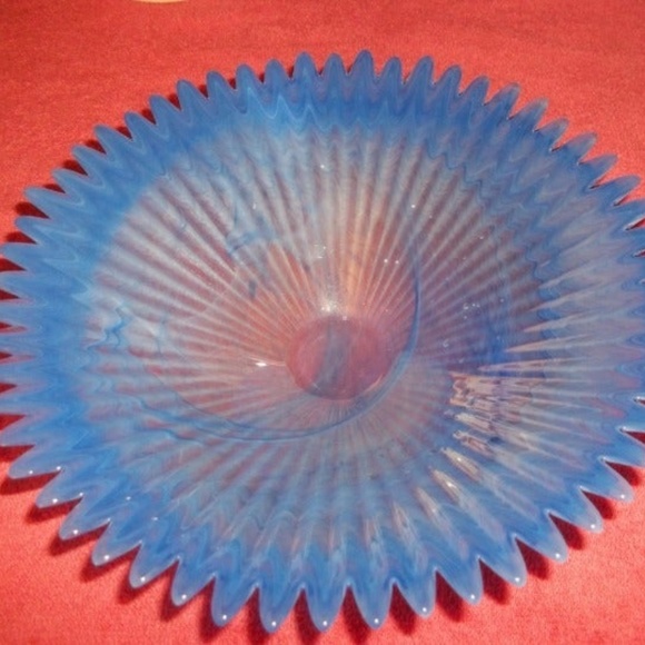 unbranded Other - STUNNING BLUE SWIRL BOWL HAS BUBBLES 9" ACROSS